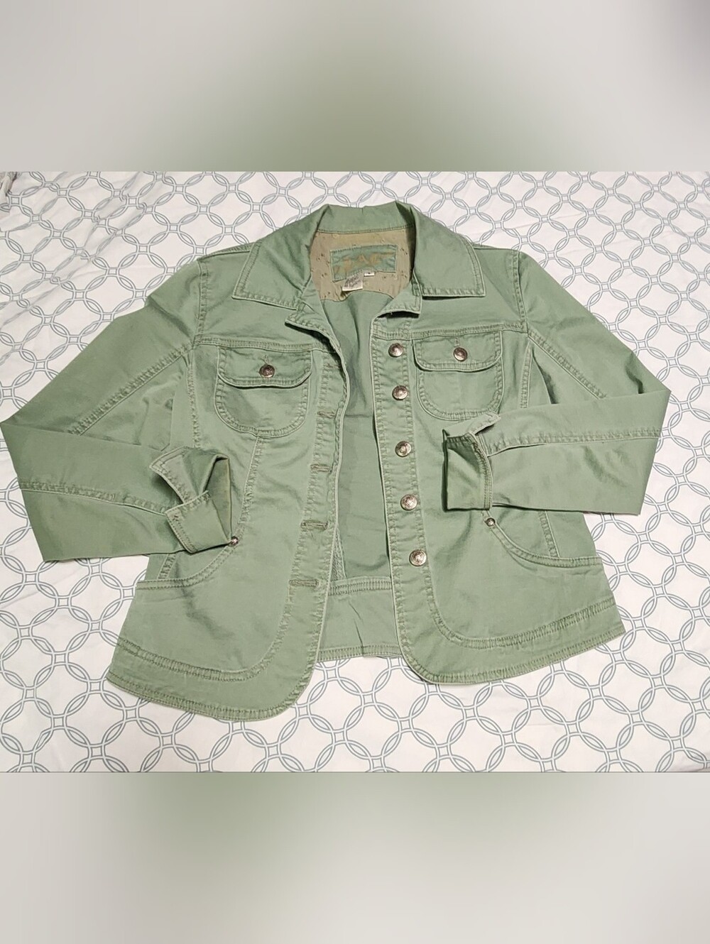 Live A little Brand, Sage Green Ladies Utility Jacket - Sz: S